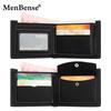 Men's Large Capacity Tri-Fold Wallet with Multi-Card Slots & Hinged Coin Pocket