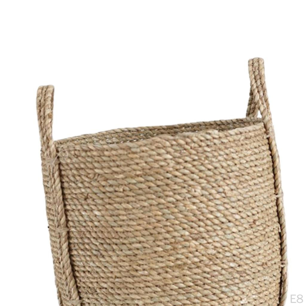 Basket Flower Plants Straw Pots Decor