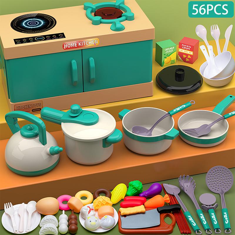 Children's Kitchen Toy Set Simulated Kitchen Cutting Music Simulated Fruit Cutting Cooking Toy Cooking Accessories Cooking Set