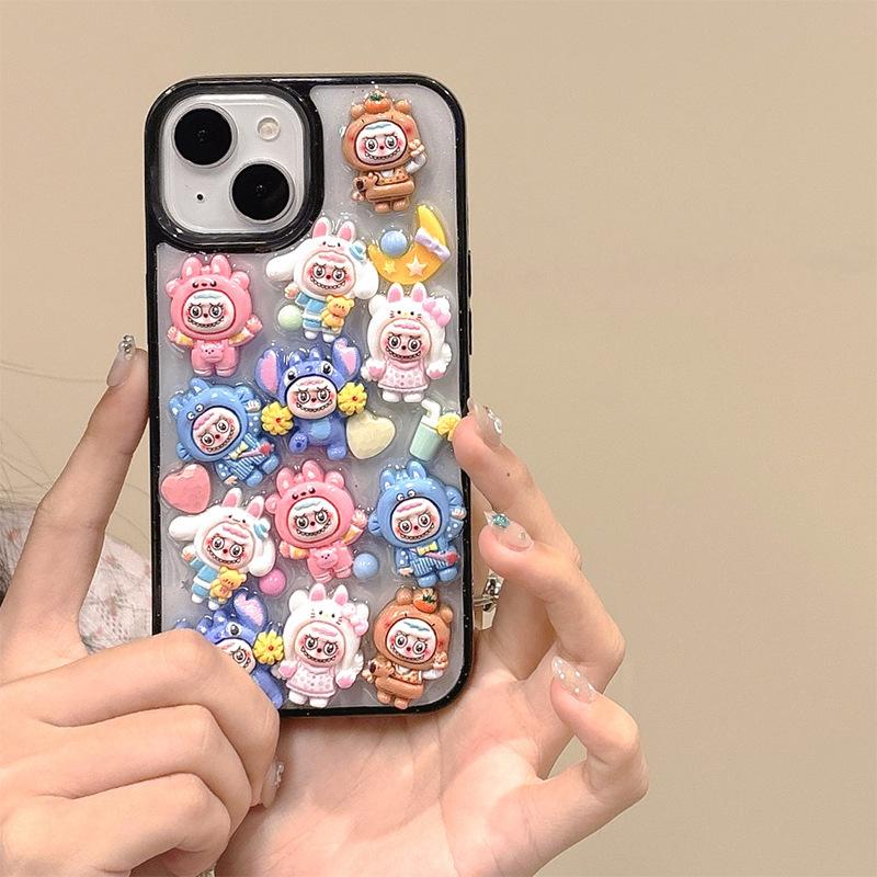

Cartoon Cute Jiwa Girly Heart Phone Case for IPhone17Promax Niche 15plus Female New Model 14 For iPhone 7/8/SE 2020