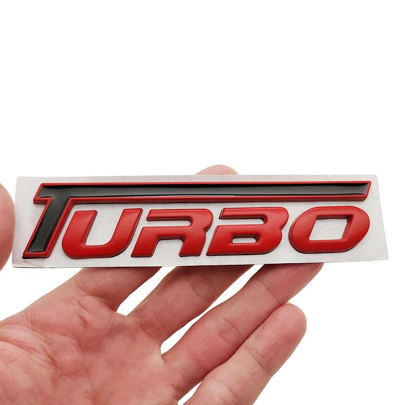 3D Metal Sticker TURBO Badge Emblem Sticker For BMW Mercedes Volkswagen Chevrolet Peugeot Kia Ford Honda Toyota Car Accessories