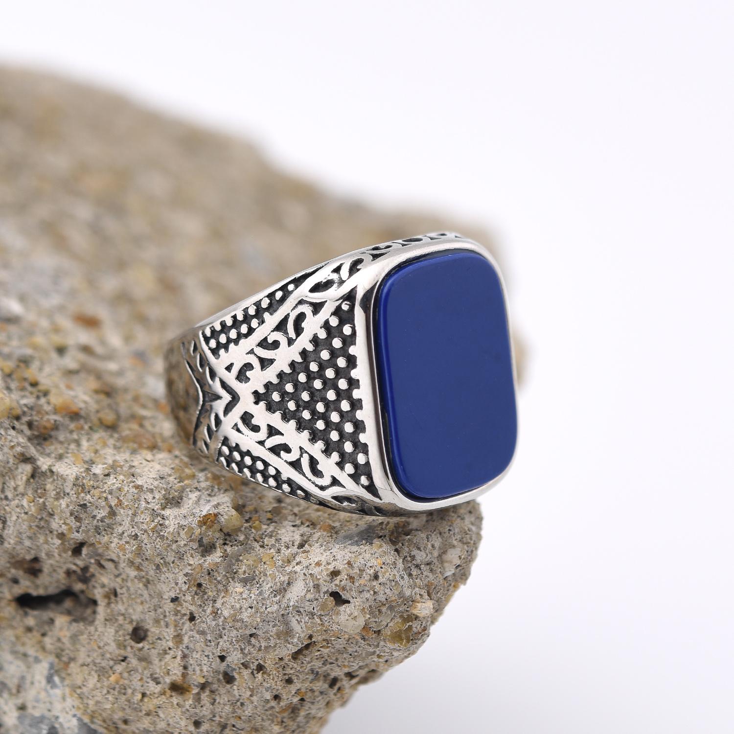 Мужские/Женские Высококачественные Много Стилей Цветов 316L Нержавеющая Сталь Оникс Кольца Модный Тренд Украшения 8