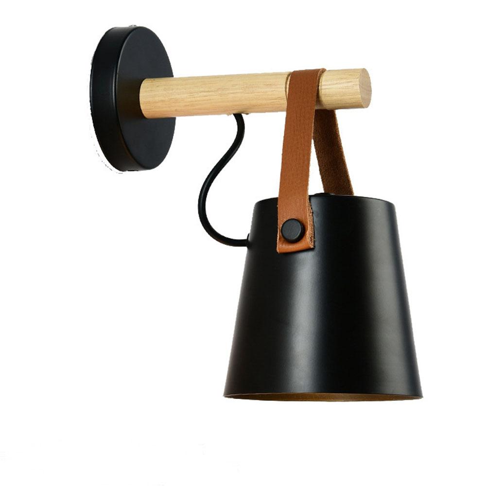 Wooden Wall Lamp Interior Light Fixture For Home Sconce Interior Lighting Living Room Nordic Modern Bed Wall Lamps With Wire E27