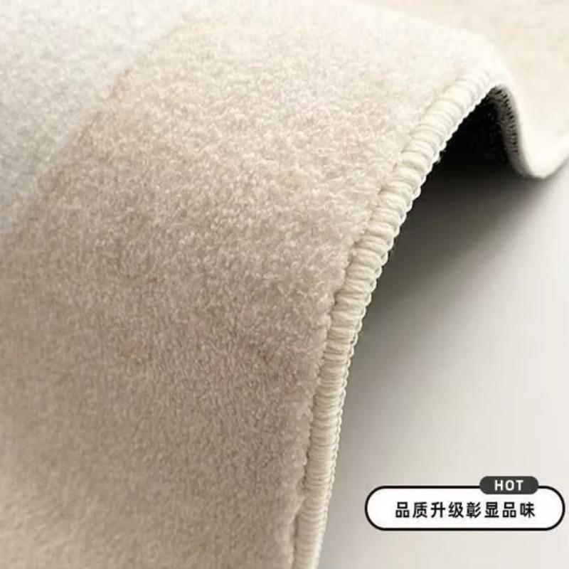 Soft Cream-Colored Thickened Non-Slip Carpet Plush Rug for Living Room Bedroom Home Sofa Coffee Table Anti-Cold Floor Mat
