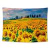 Wall Hanging Tapestry Sunflower Lavender Oil Painting Landscape  Room Decoration Background Cloth