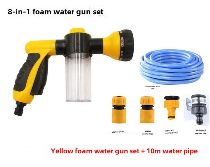 High-Pressure Car Wash Foam Water Gun Set with 4-Connector Hose