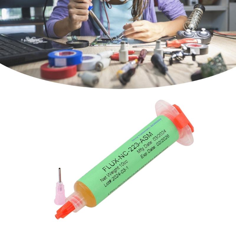 Solder Flux NC559ASM/NC223ASM/NC218ASM Not Clean Soldering Flux Pastes Rosin Flux Tacky Soldering Flux with Needle