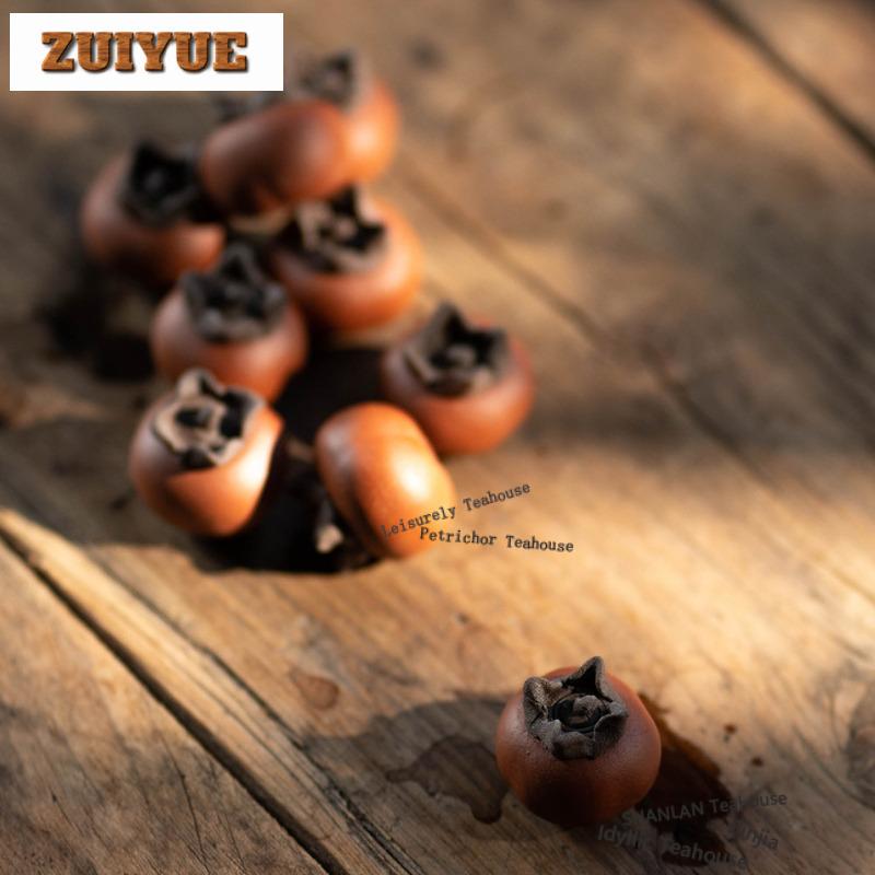 Argilla Viola di Yixing Mini Carino Piccolo Cachi Animale da Tè Lusso Squisito Miniature Statuetta da Tè Giocattoli Giocattoli Statua da Tè Ornamenti