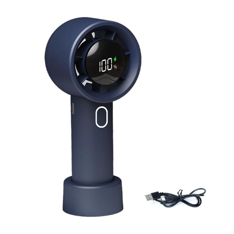 USB Rechargeable Fan 12H Runtime Foldable Light Weight Variable Speed Ideal For Beach Hiking Daily Commute
