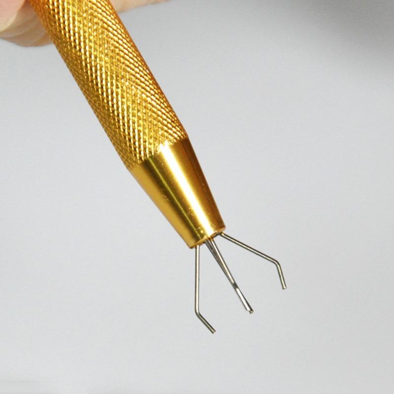 2pcs Component Grabber Four Claw Electronic Component IC BGA Chip Gripper Extractor Screw Picker Pick Up Pen Jewelry Repair