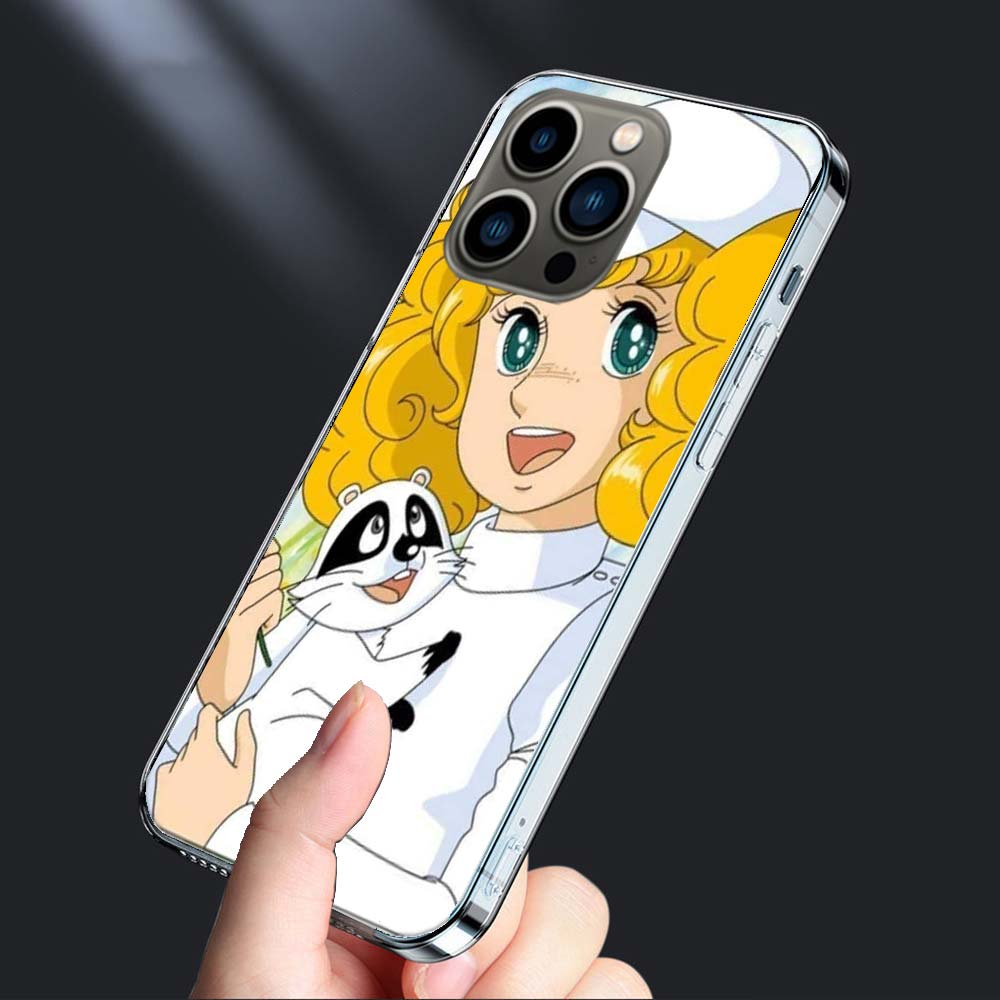 Candy Candy 90s Anime Phone Case For Iphone 16E 15 Pro 14 Plus 17E 16 17 Pro Max Air 11 12 13 Mini Shockproof Capa Cute Cover