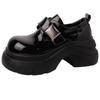 Fashion platform heightening loafers women's 2025 summer new casual British style small leather shoes single shoes Mary Jane shoes