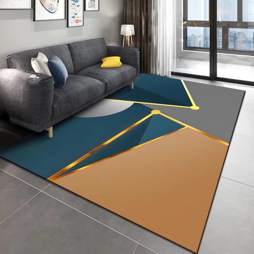 Nordischer Geometrischer Minimalistischer Leichter Luxusteppich: Schlafzimmer, Erkerfenster, Nachttisch, Couchtisch, Sofa, Fleckenabweisend