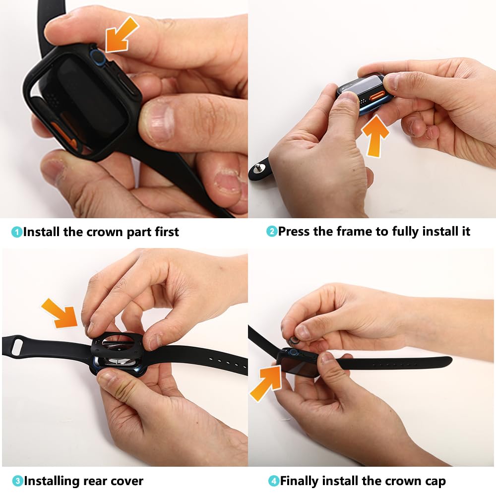 Tempered Glass Cover for Apple Watch Case 45mm 41mm 44mm 42mm Scratch Resistant Protective Cover iWatch Series 8 7 SE 9 6 5 4 3