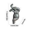 1Pc Resin Silver Elephant Hanging Flower Pot Hanger Decoration, Garden Art Decoration, Flower Pot Small Statue Garden Decoration