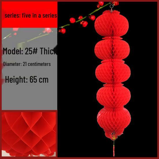 Red Lantern Ornaments for Weddings, New Year, Indoor Decor & Mall Displays