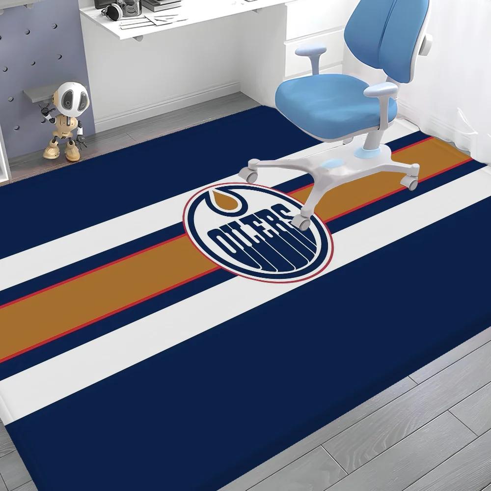 E-Edmonton O-Oilers Koupelnová rohožka Protiskluzová Absorbující vodu Dlouhá pruhovaná podložka Podložka do ložnice Vítejte Rohožka