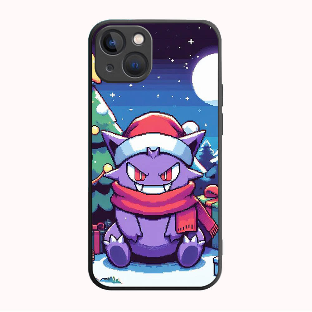B-74 Christmas Pokemon Black Case for OPPO A5 A9 A15 A16 A55 A94 A95 A96 Reno 6 7 8 10 5G Realme 7I 8I C30 C31 VIVO V23E V25 V27 Pro Y20S Y17S