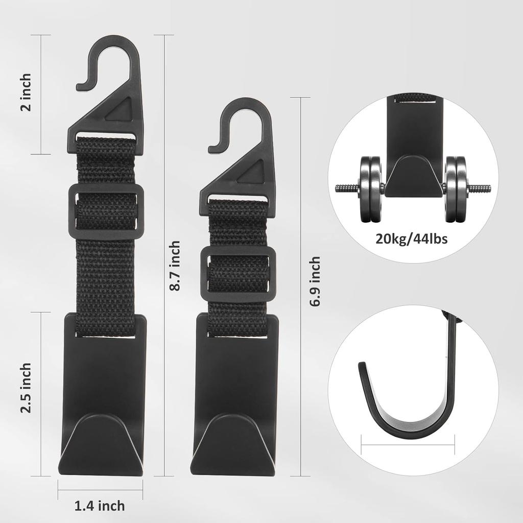 Adjustable Car Seat Headrest Hook, Universal Storage Headrest Hanger, Holder Hooks, Organizer For Vehicle, Strong And Durable Backseat Hanger