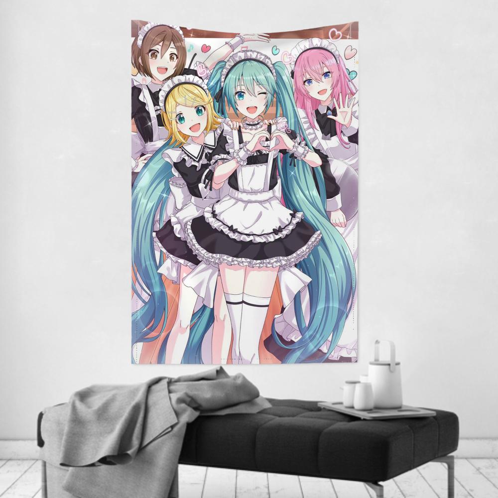 Maid Girl Cute Anime Tapestry Room Decor Wall Cloth Party Hanging Background Room Decor Baby Room