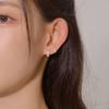 925 Silver Lyra Mini Cubic One-Touch Hoop Earring Collection (10 Types)
