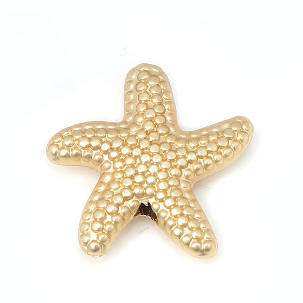 

Doreen Box Ocean Jewelry Beads Zinc Alloy Sea Turtle Conch Star Fish Animal Matt Gold Color Accessories for DIY Jewelry, 10 PCs