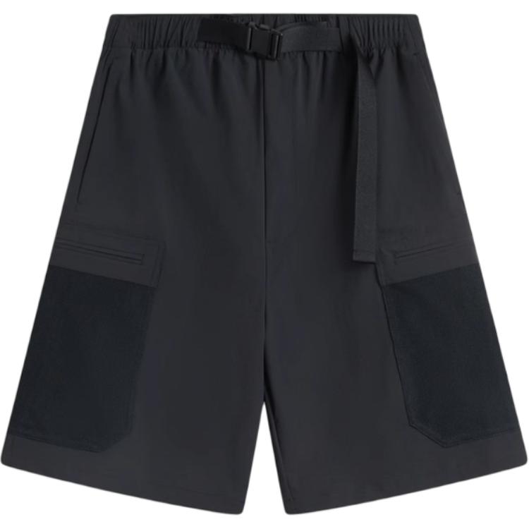 Li Ning Sports Lifestyle Series Solid Color Breathable Versatile Simple Sports Shorts Men Shorts Black AKSV285-3
