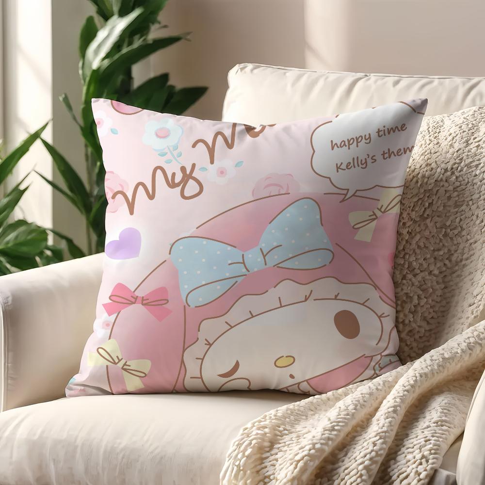 Cute Cartoon My Melody Cushion Cover For Pillow Printing Sofa Decoration Home Car Room Coffee Shop Office Nordic Simplicity