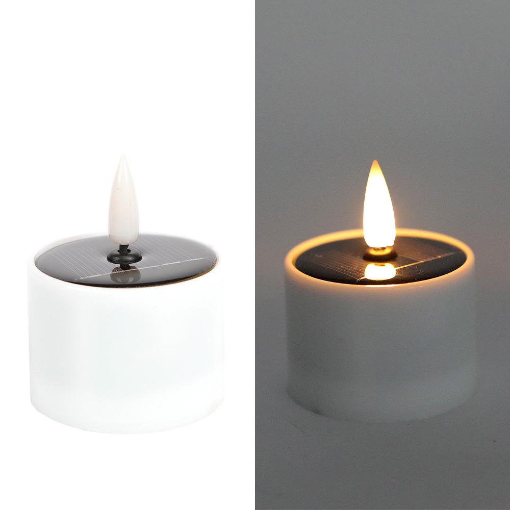 

Solar LED Waterproof Outdoor Candle - Round Simulation Festival Decoration.