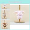 Cute Plush Bunny Pendant Keyring Fluffy Stuffed Animal Decorative Doll For Bags