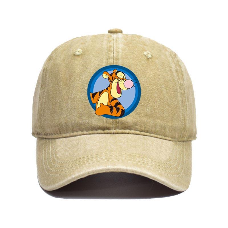 Fashion Cartoon Print Baseball Cap for Men Women Casual Hip-hop Hat Retro Washed Adjustable Dad Hat Outdoor Trucker Sun Hat