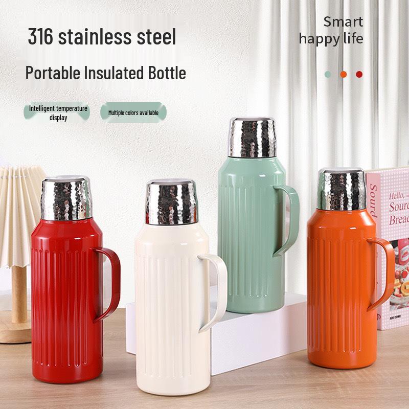 316 Stainless Steel Insulated Teapot & Thermos - Large Capacity Tea Brewing & Stewing Pot