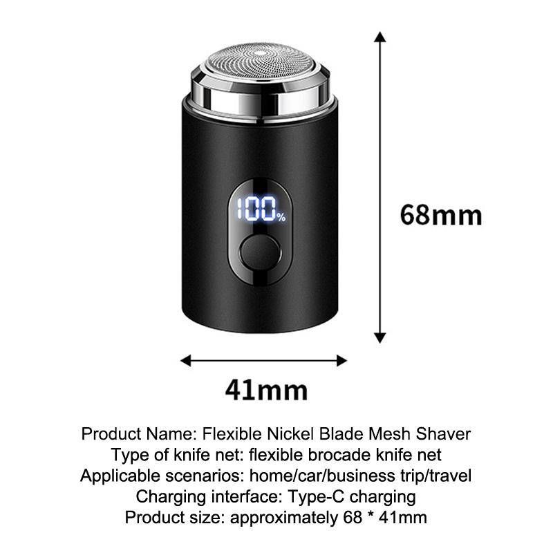 Pánský elektrický mini holicí strojek Dobíjecí Typ-C Nabíjení Do auta Přenosný LED digitální displej Holicí strojek pro mokré a suché holení Muži Ženy Domácí holicí strojek