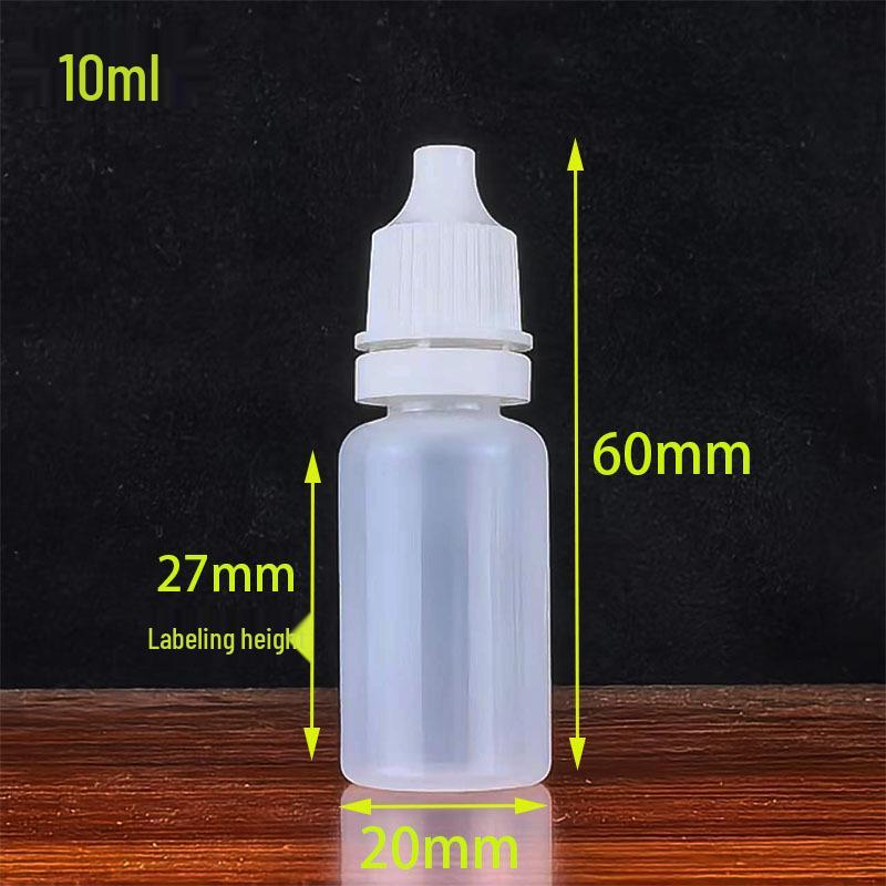 20ml, 50ml, 100ml Translucent HDPE Dropper Bottles - Squeeze & Eye Drop Design