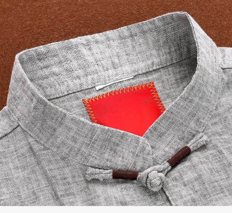 Men's Cotton & Linen Tang Suit - Short-Sleeved Chinese Style Summer Outfit for Middle-Aged & Elderly