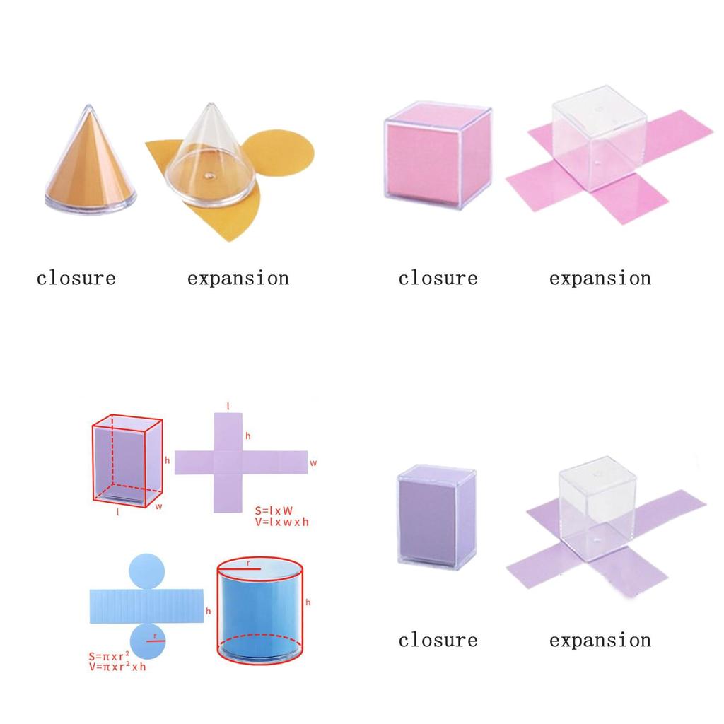 3D Geometrie Mathe Modellbausatz für die Mittelschule Würfel und Quader Entfaltete Darstellungen