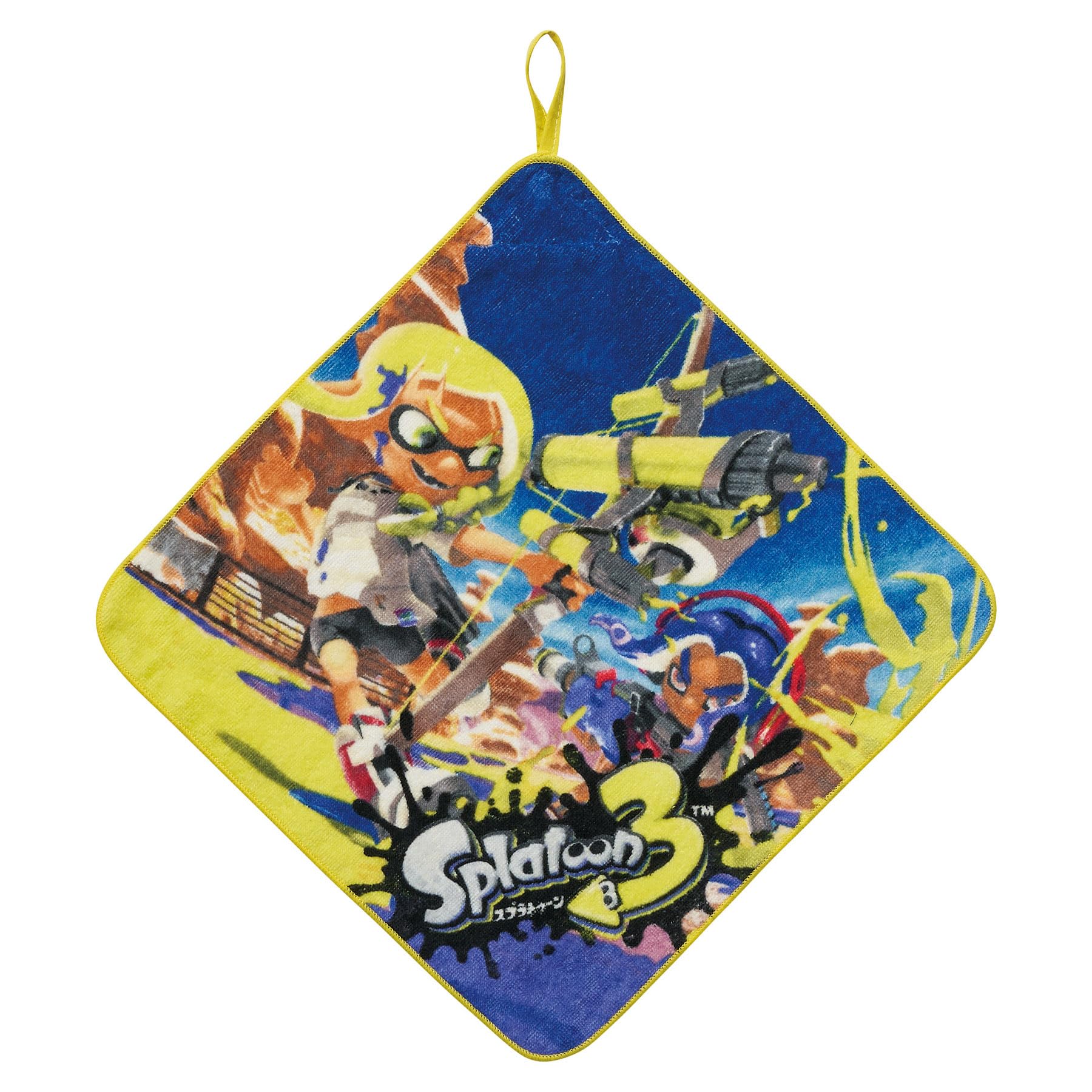 Marushin Loop Towel Splatoon 3 Yellow Splash Character Elementary Boys 4505002800 Back-to-School Goods, Preschool, Kindergarten, School,