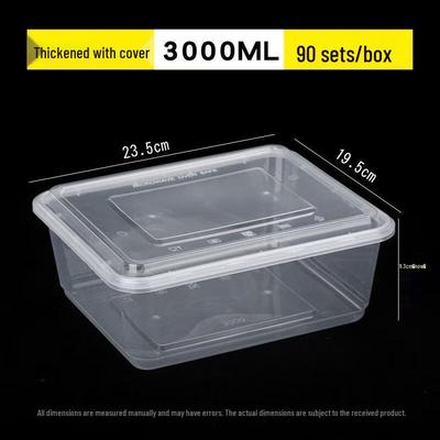 Deshangyuan Transparent Square Disposable Takeaway Container with Lid