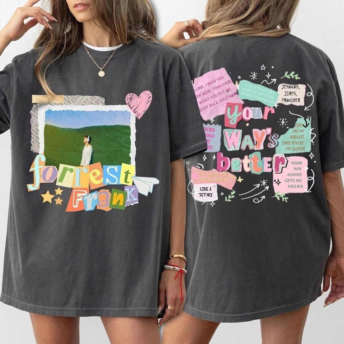Forrest Frank Tour 2026, Your Ways Better T-shirt, Aesthetic Christian Music Mer S