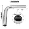 ACROPIX OD Leg Length Car Aluminum Alloy Tube Intercooler Pipe 90 Degree Bend Elbow Air Intake Joiner Tube Set of 2 1.50" (38mm) 6" (152mm) -