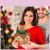 Man Gingerbread House Pattern Paper Money Box Christmas Theme Party Decor Props