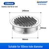 304 Stainless Steel Exterior Wall Vent Cap with Mesh Cover for Duct Exhaust Fans