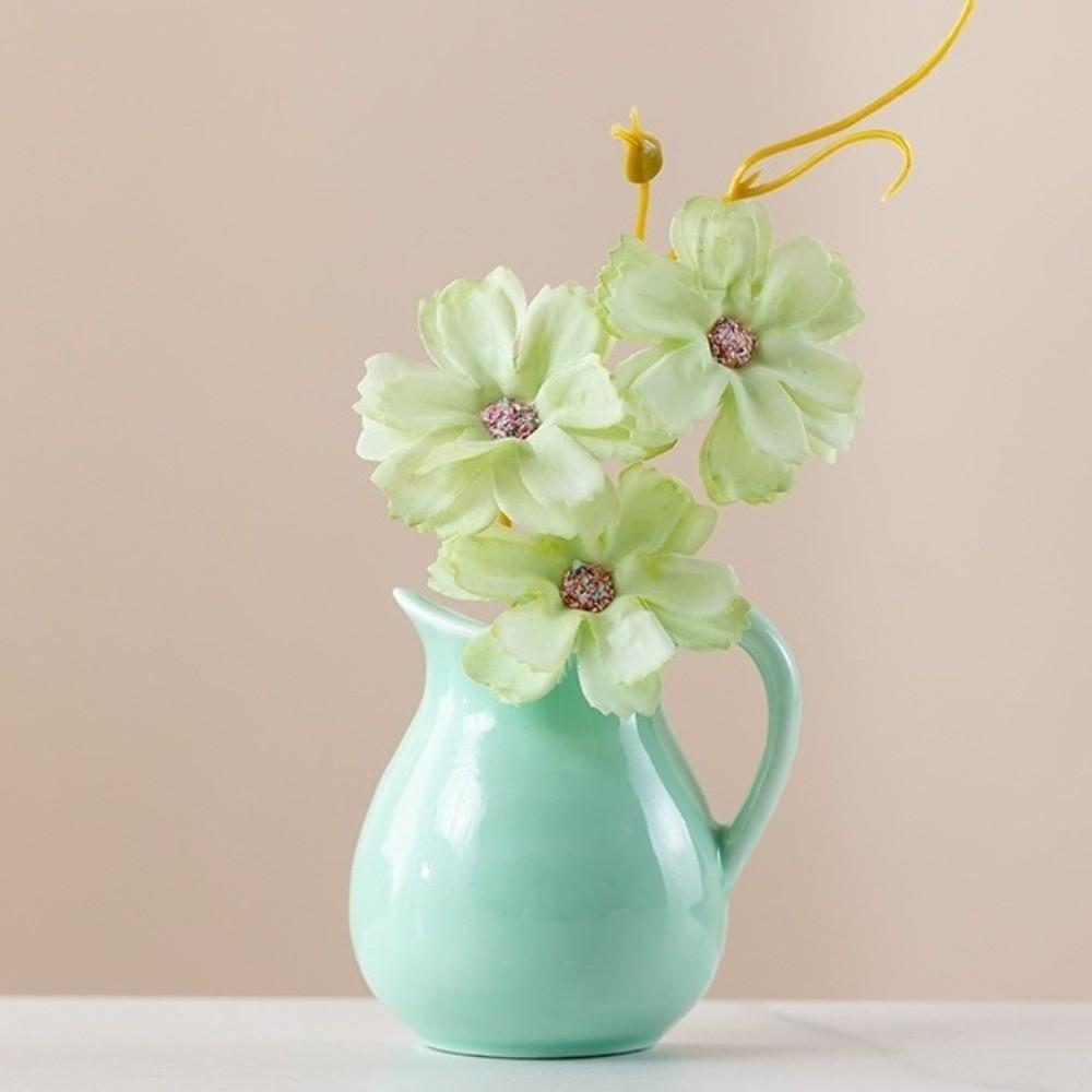 2PCS Ceramic Refrigerator Magnets Vase Exquisite Fridge Magnets Vase Fridge Stickers  Office