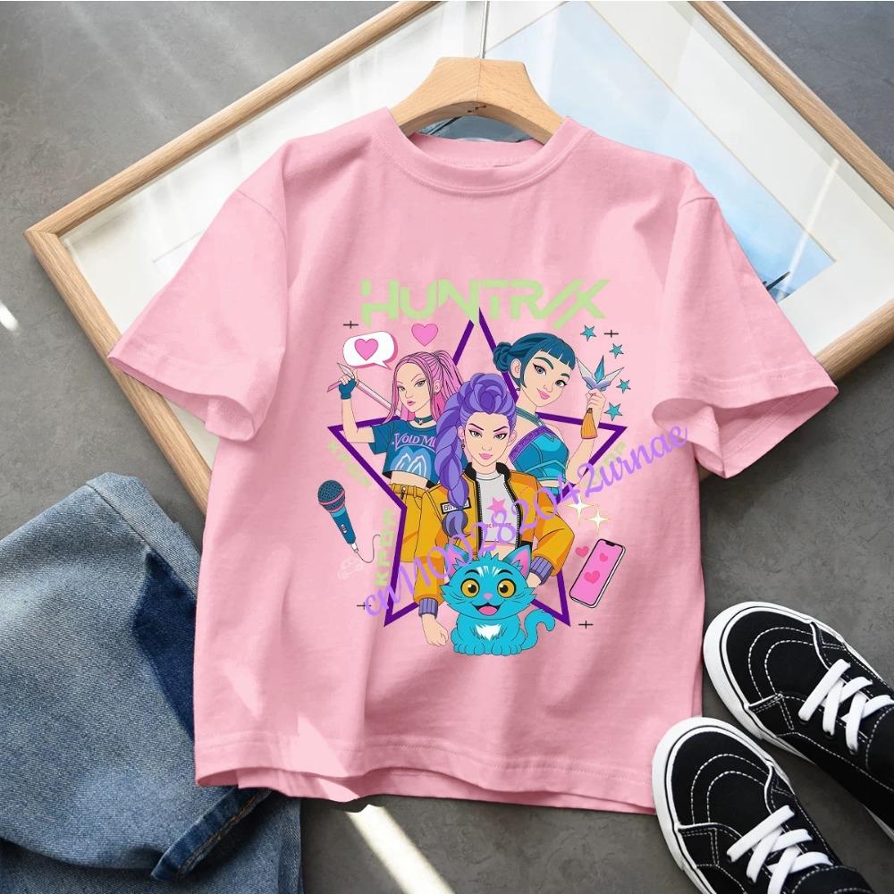 Baby Girls T Shirt Children's Clothing KPop Demon Hunters Fans Gifts Kids Clothes Fashion Casual Tops