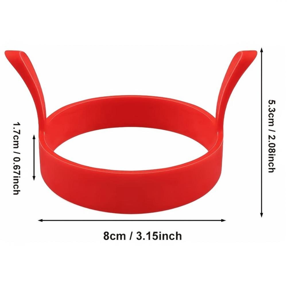 Silicone Egg Poach Rings 4pcs- Kitchen Cooking Tool for Fried, Oven Poaching, and Pancake Making