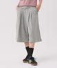 AWESOME STUDIO Pintuck Wide Bermuda Sweatpants Melange Grey