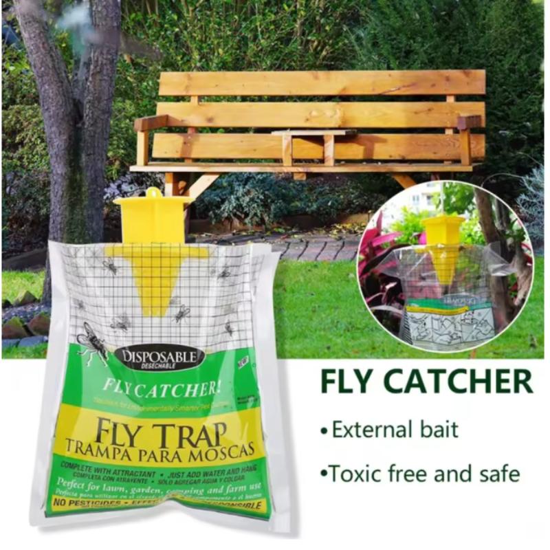 Catcher Bag Hanging Flies Flytrap Fly Traps Pack Water-Soluble Disposable Non-Toxic Harmless For Household Garden Supplies