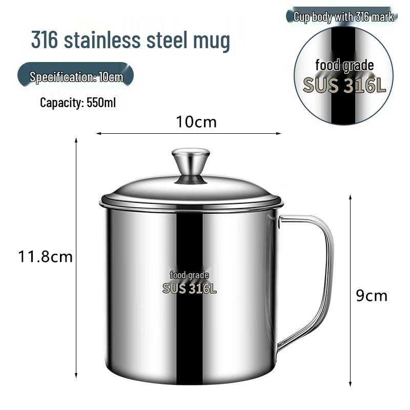 Kids' Anti-Fall Food Grade Stainless Steel Drinking Cup