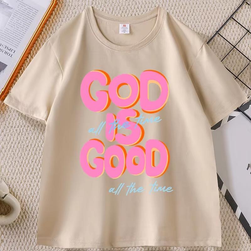 God Is Good Christian T Shirt for Men Women Christian Religious T-shirt Bible Verse Thanksgiving Tshirt Short Sleeve Unisex Tops