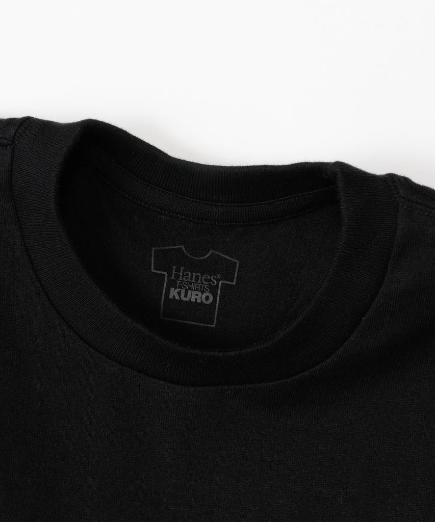 Hanes T-SHIRTS KURO Crew Neck T-Shirt HM1-B201-090-M (Short Sleeve Undershirt, 100% Cotton, Seamless Construction, Tagless)